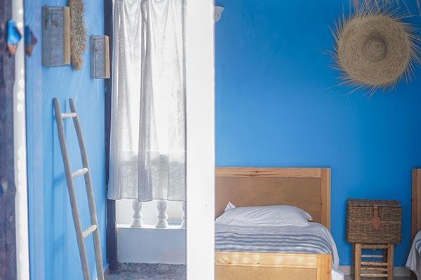 Comfortable twin beds in Tamraght Morocco